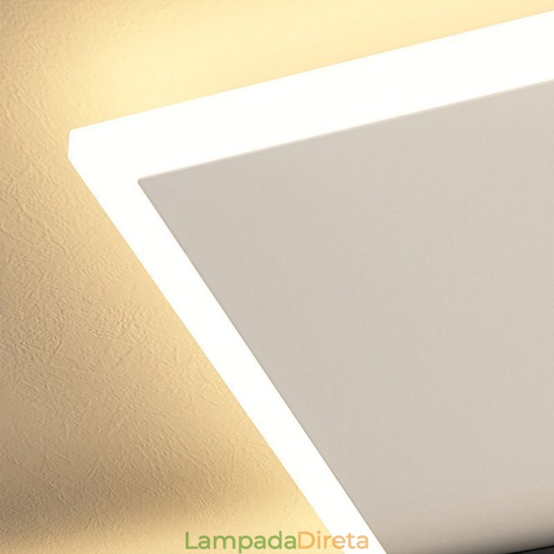 Luminária de teto quadrada embutida