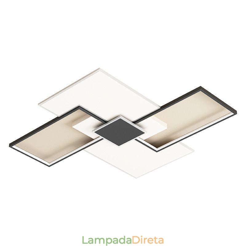Luminária de teto quadrada embutida