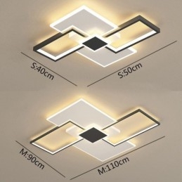 Luminária de teto quadrada embutida