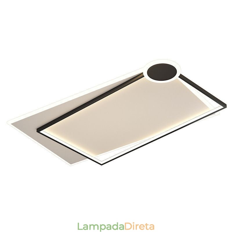 Luminária de teto minimalista embutida