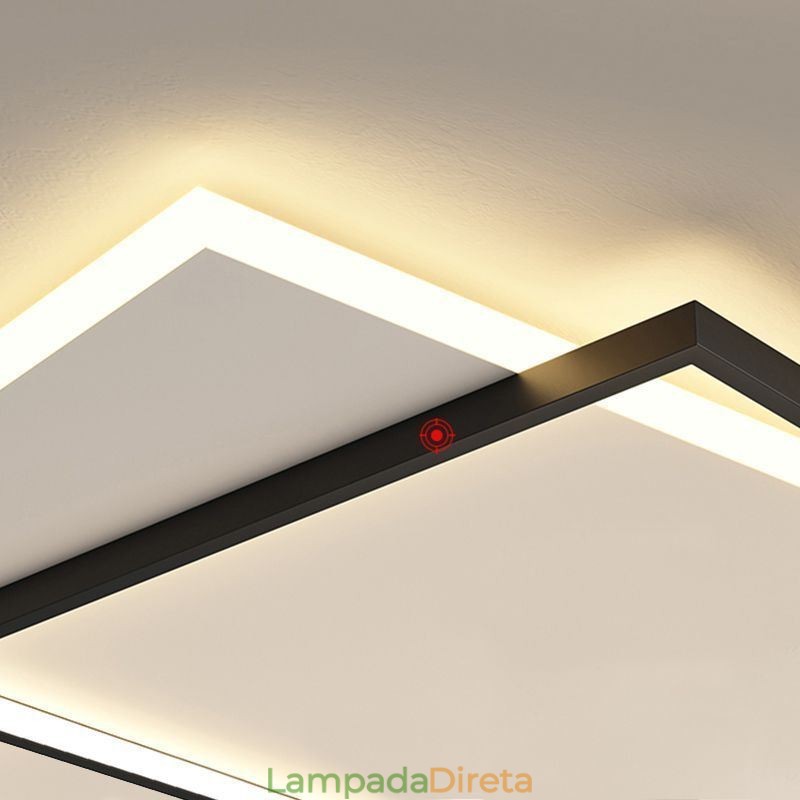 Luminária de teto minimalista embutida