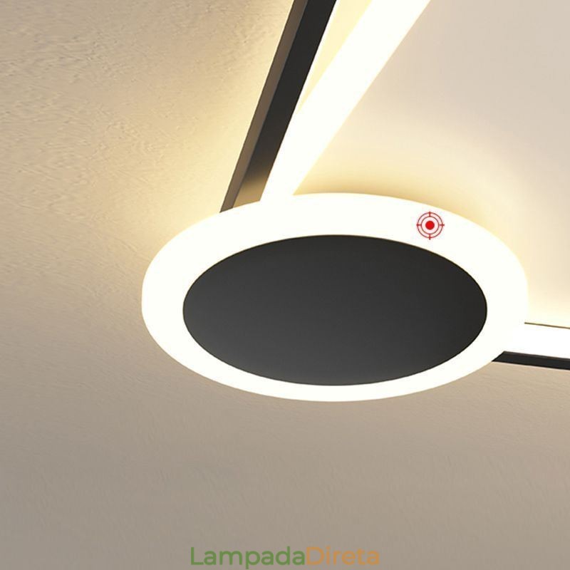 Luminária de teto minimalista embutida