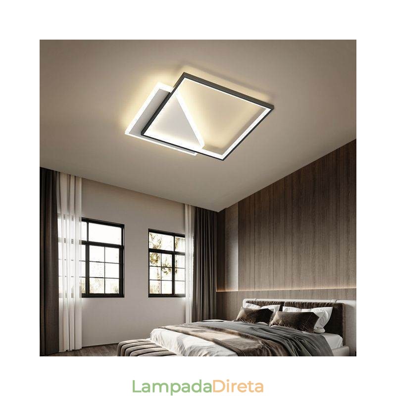 Luminária de teto moderna embutida