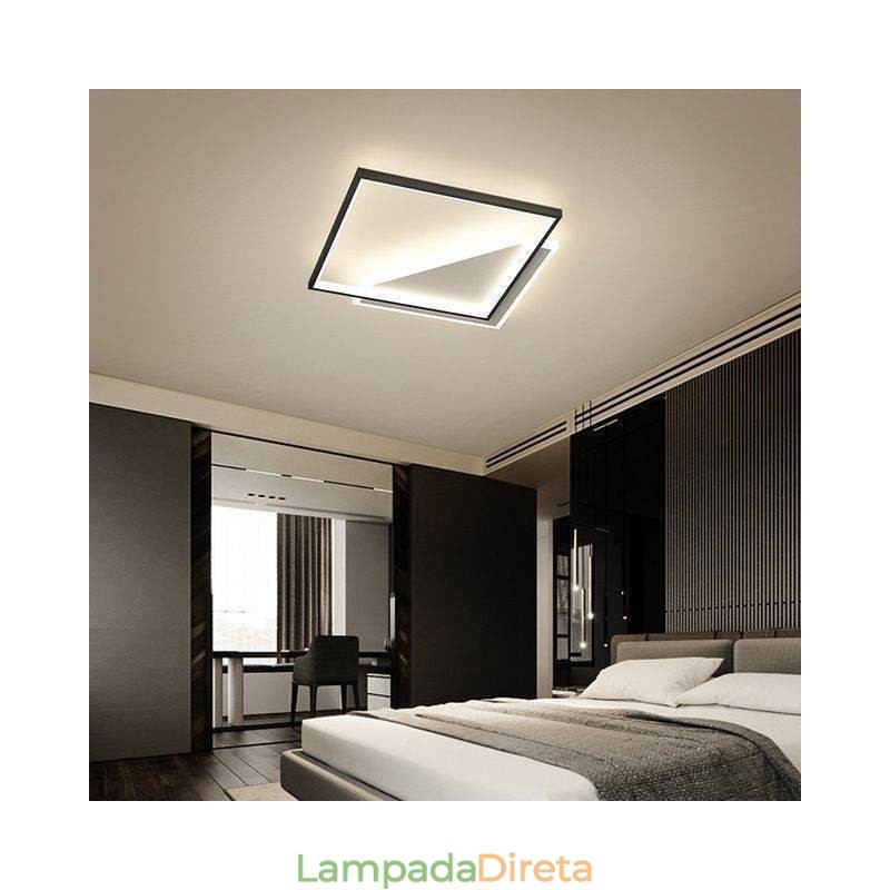 Luminária de teto moderna embutida
