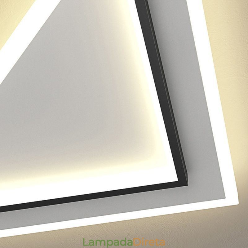 Luminária de teto moderna embutida