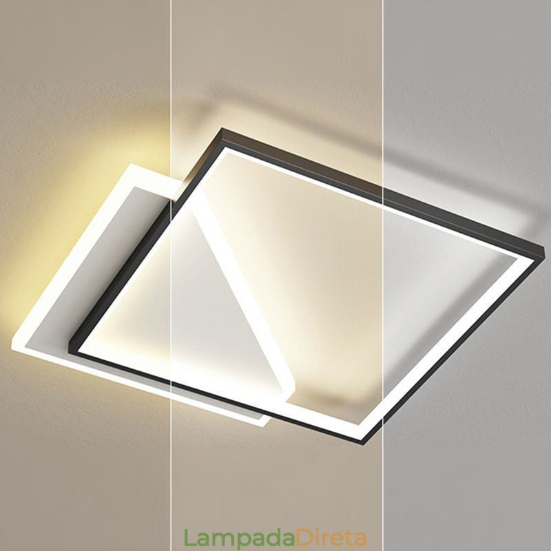 Luminária de teto moderna embutida