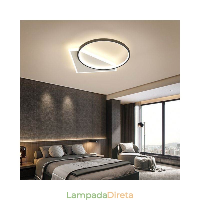 Luminária de teto moderna embutida