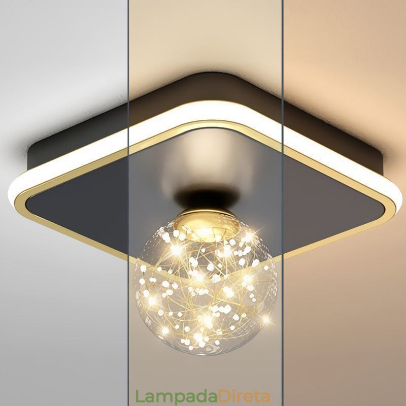 Luminária de teto embutida para decoração de casa