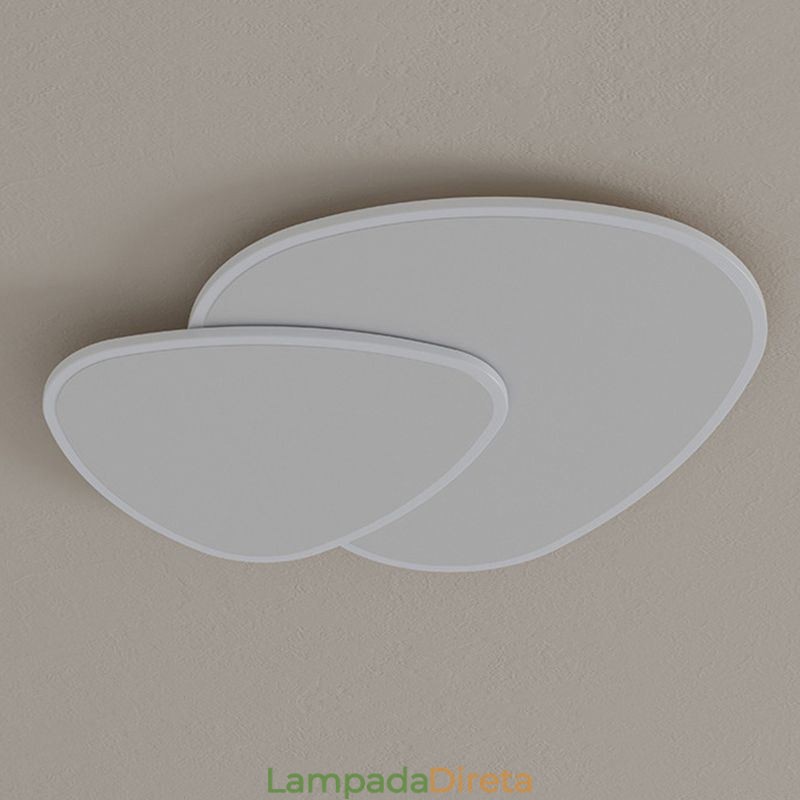 Iluminação de teto triangular duplo de montagem embutida