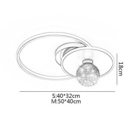 Luminária de teto minimalista para decoração de casa embutida