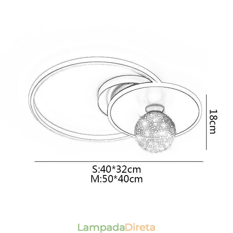 Luminária de teto minimalista para decoração de casa embutida