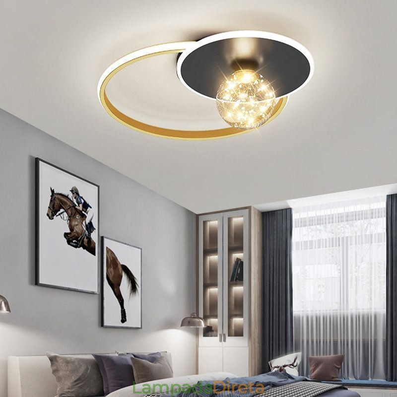 Luminária de teto minimalista para decoração de casa embutida