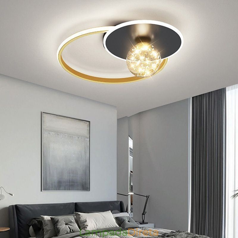 Luminária de teto minimalista para decoração de casa embutida