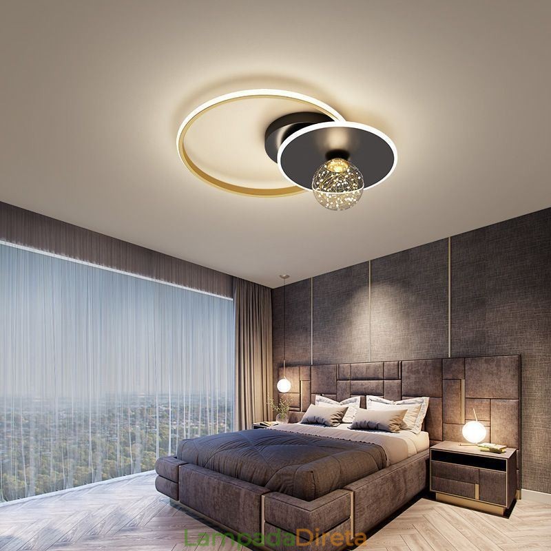Luminária de teto minimalista para decoração de casa embutida
