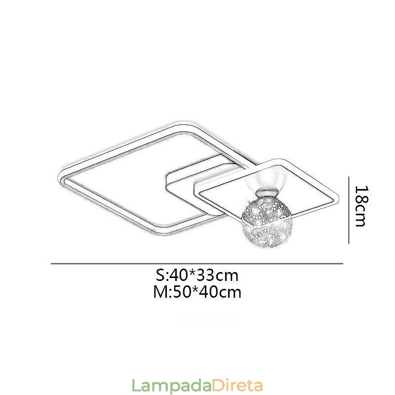 Luminária de teto embutida para decoração de casa