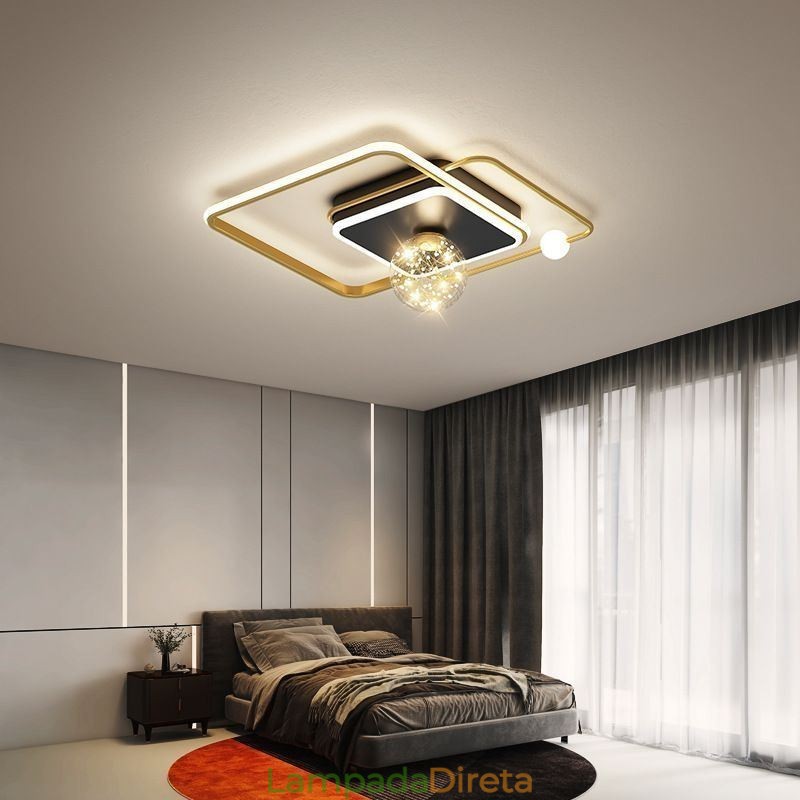 Luminária de teto moderna para decoração de casa embutida
