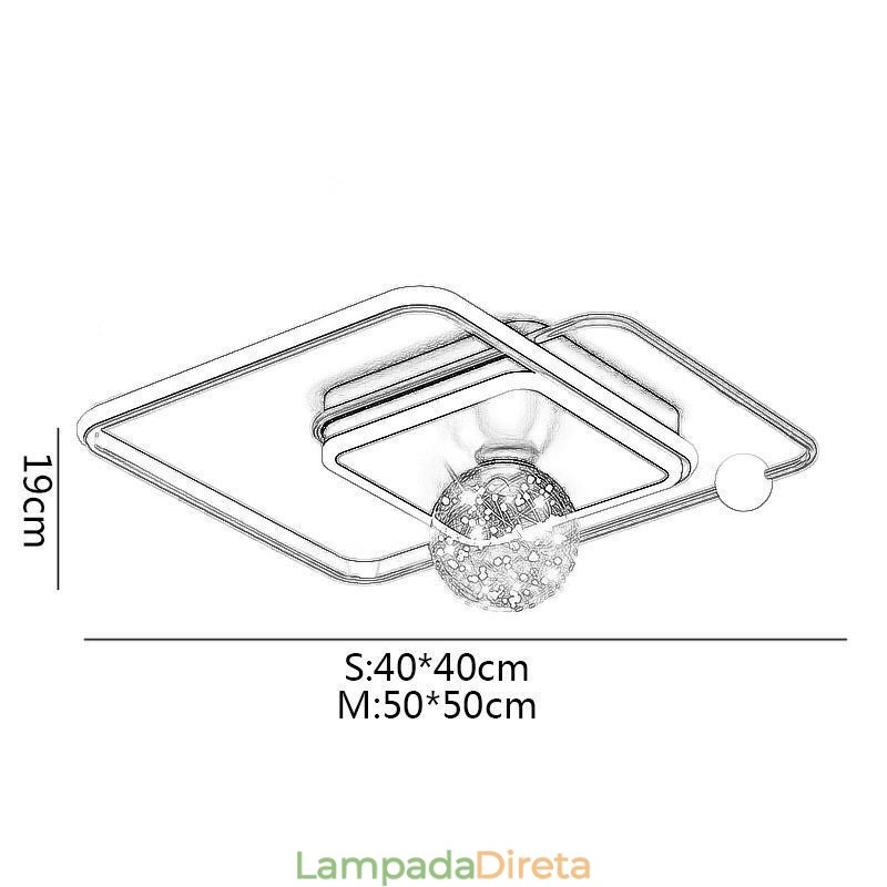 Luminária de teto moderna para decoração de casa embutida
