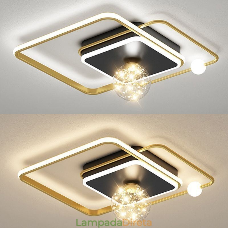 Luminária de teto moderna para decoração de casa embutida