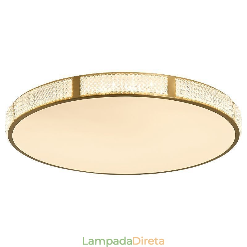 Luminária de teto embutida Luminárias redondas Tricolor Dimming