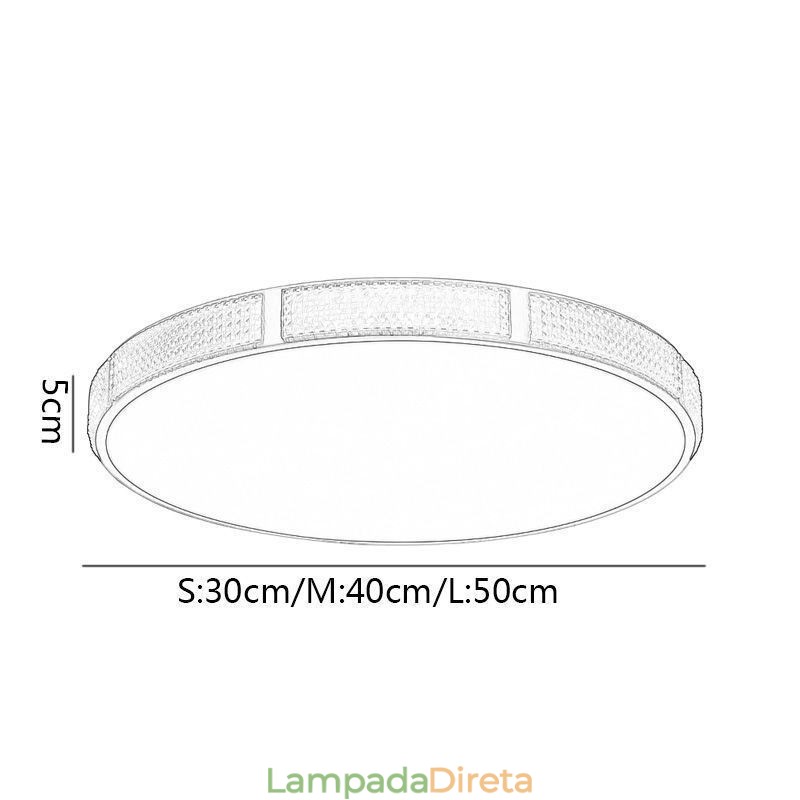 Luminária de teto embutida Luminárias redondas Tricolor Dimming