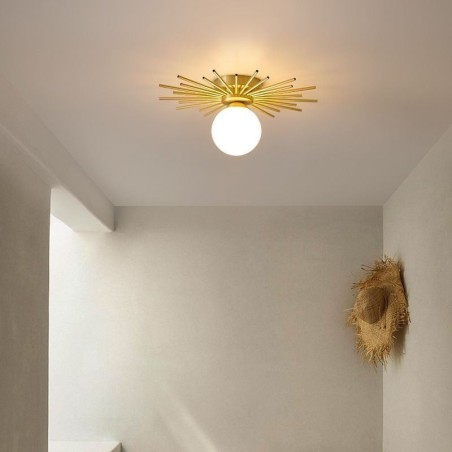 Luminária de teto moderna embutida de 1 luz, luminária de teto globo Luminária de teto moderna embutida de 1 luz, luminária de teto globo