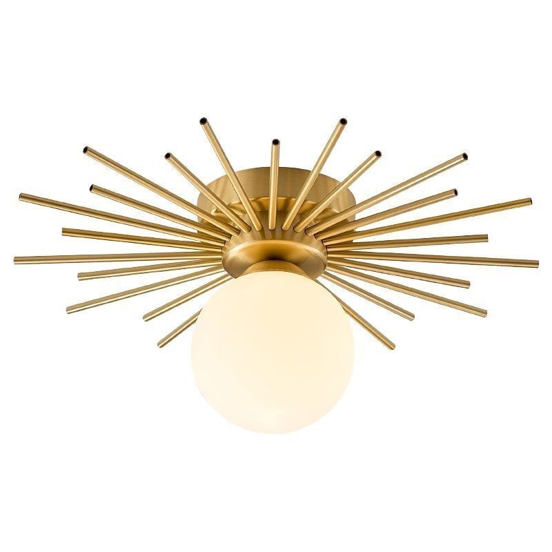 Luminária de teto moderna embutida de 1 luz, luminária de teto globo