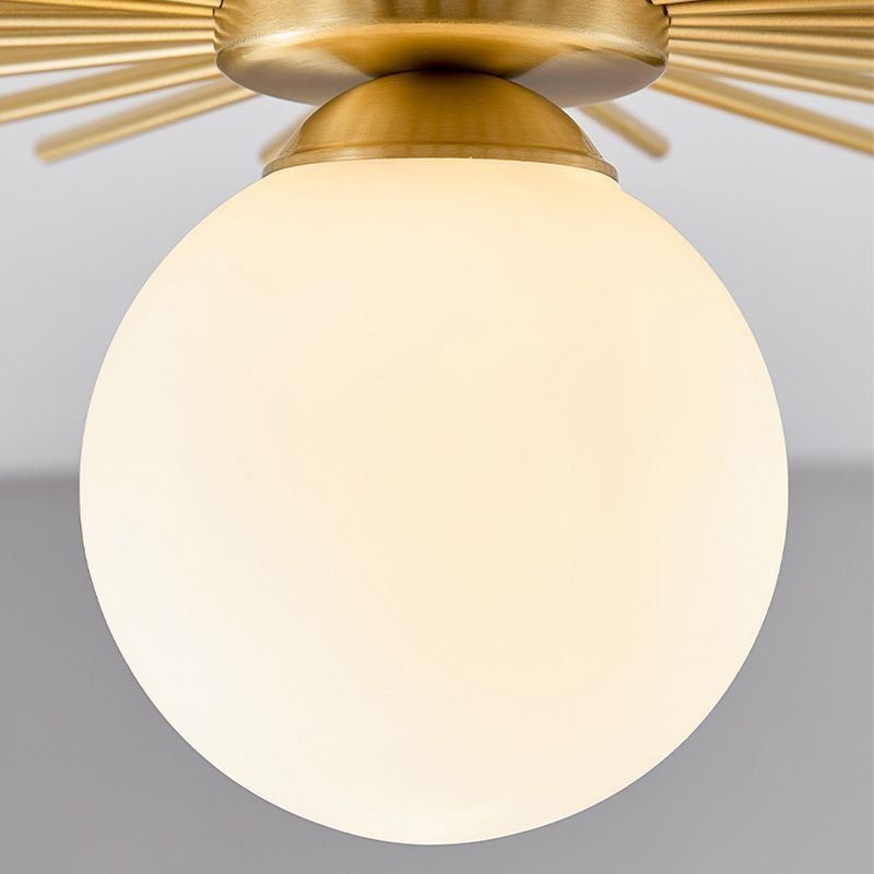 Luminária de teto moderna embutida de 1 luz, luminária de teto globo