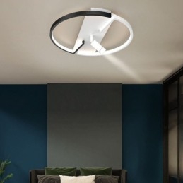 Luminária de teto em acrílico preto e branco Spotlight