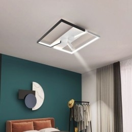 Luminária de teto em acrílico preto e branco Spotlight