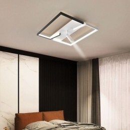 Luminária de teto em acrílico preto e branco Spotlight