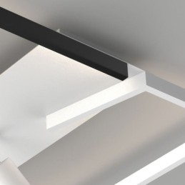 Luminária de teto em acrílico preto e branco Spotlight