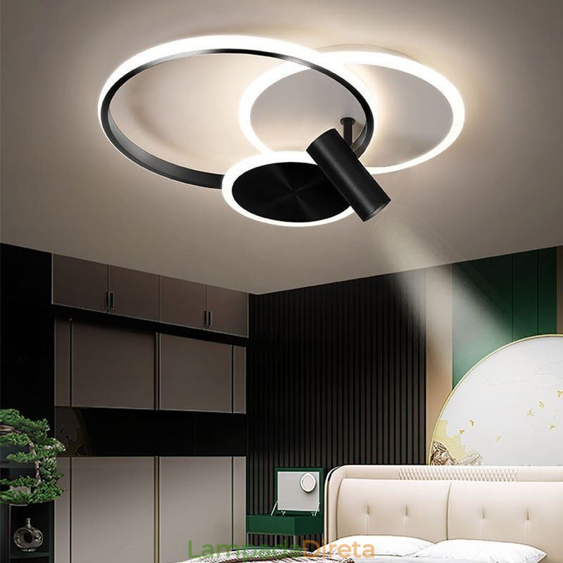 Luminária de teto criativa em acrílico com holofote embutido