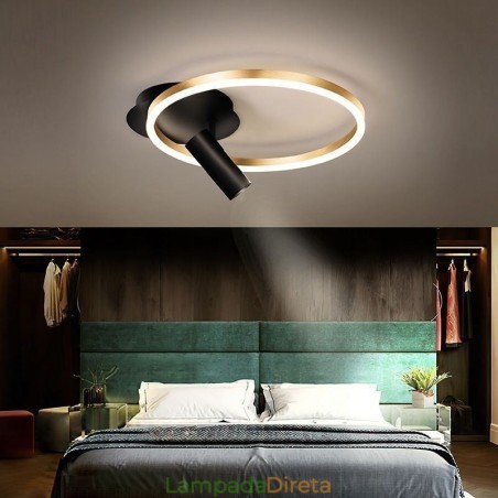 Luminária de teto Halo Ring de ouro escovado Spotlight de iluminação Luminária de teto Halo Ring de ouro escovado Spotlight de iluminação