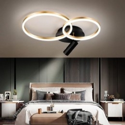 Luminária de teto Halo Ring de ouro escovado Spotlight de iluminação