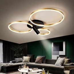 Luminária de teto Halo Ring de ouro escovado Spotlight de iluminação