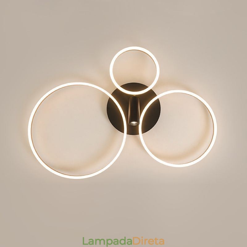 Luminária de teto Halo Ring de ouro escovado Spotlight de iluminação