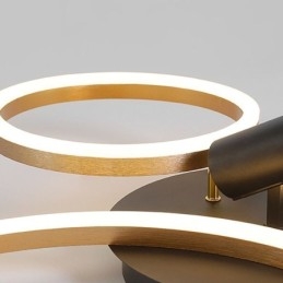 Luminária de teto Halo Ring de ouro escovado Spotlight de iluminação