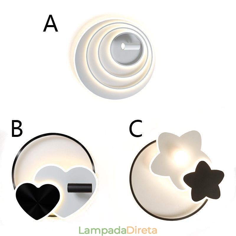 Luminária de teto criativa em acrílico embutida Spotlight