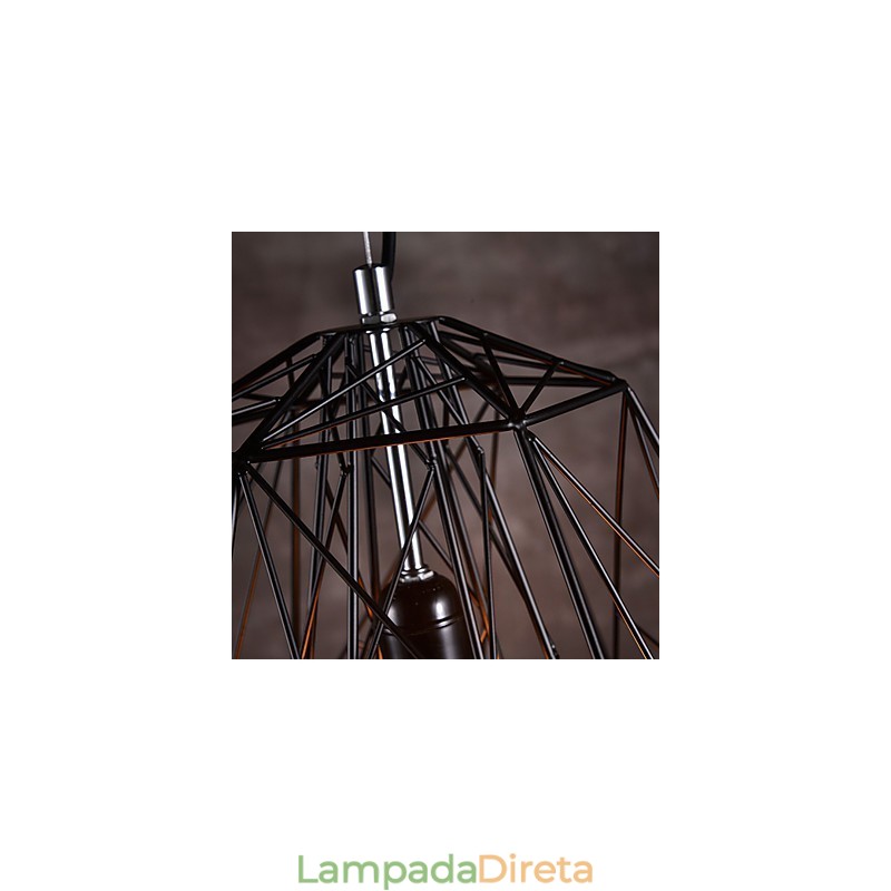 Pendente em Abajur Black Plait