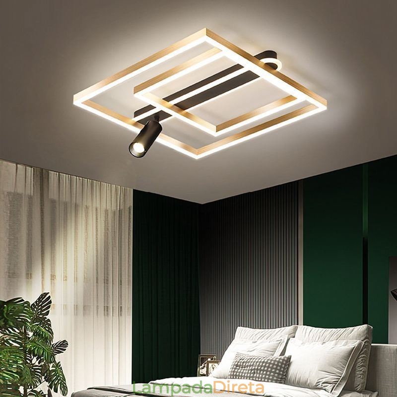 Luminária de teto acrílica minimalista embutida Spotlight