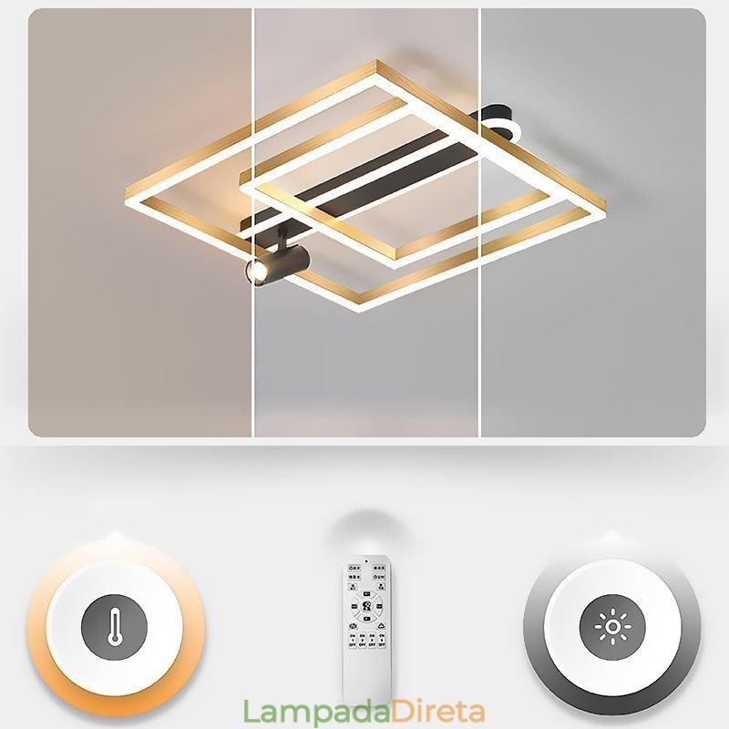 Luminária de teto acrílica minimalista embutida Spotlight
