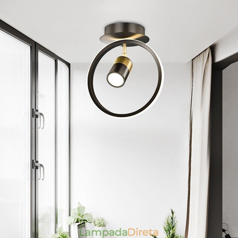 Luminária de teto acrílica minimalista para decoração, holofote