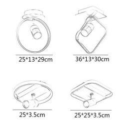 Luminária de teto acrílica minimalista para decoração, holofote