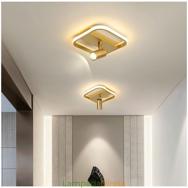 Luminária de teto acrílica minimalista para decoração, holofote