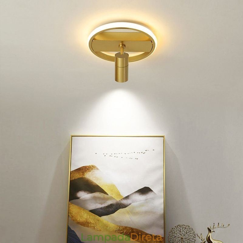 Luminária de teto acrílica minimalista para decoração, holofote