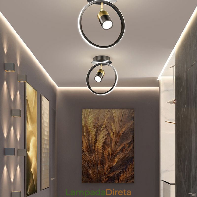 Luminária de teto acrílica minimalista para decoração, holofote