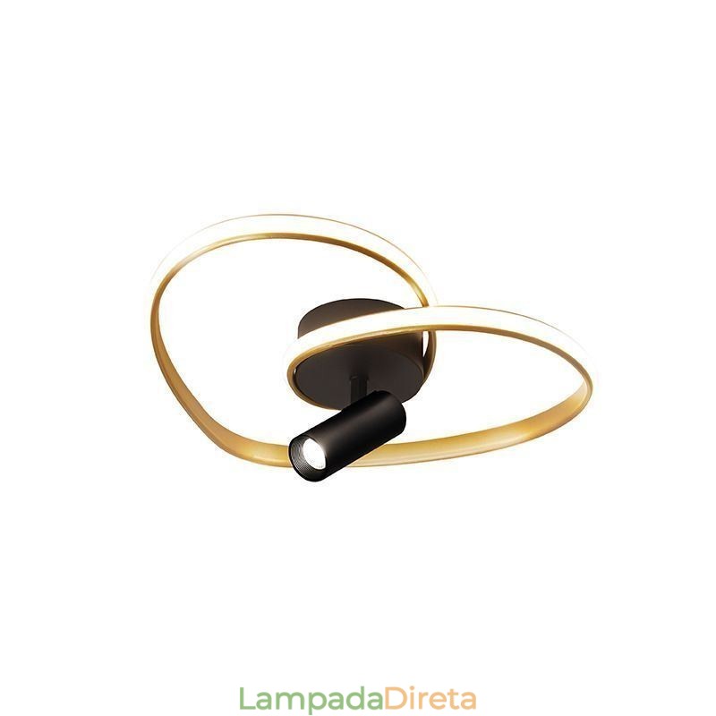 Holofote de iluminação em formato de coração dourado escovado de montagem embutida