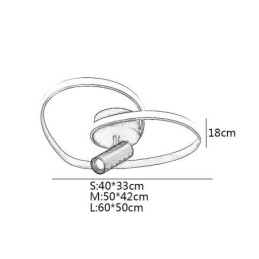 Holofote de iluminação em formato de coração dourado escovado de montagem embutida