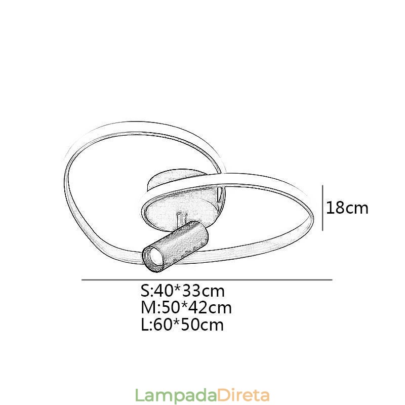 Holofote de iluminação em formato de coração dourado escovado de montagem embutida