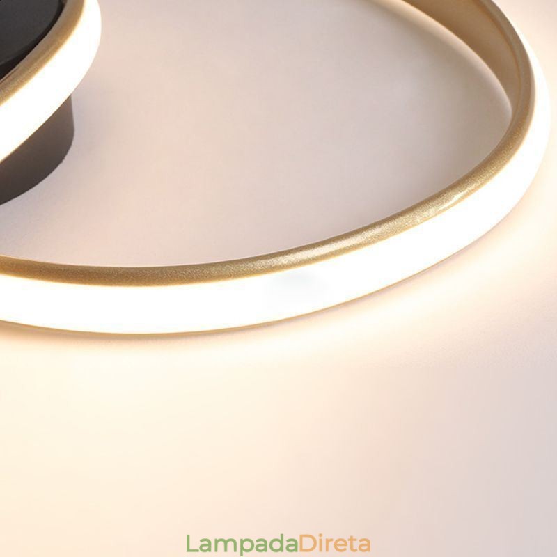 Holofote de iluminação em formato de coração dourado escovado de montagem embutida